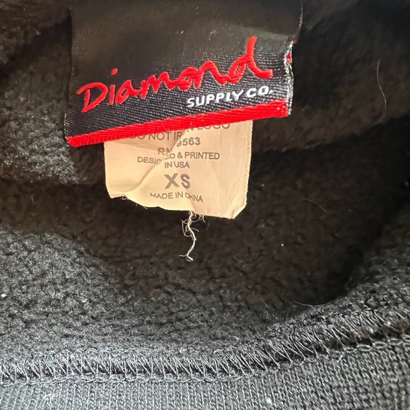 Diamond Supply Co Crewneck Sweatshirt Men’s XS Black Logo Pullover Skate Street - Picture 5 of 5